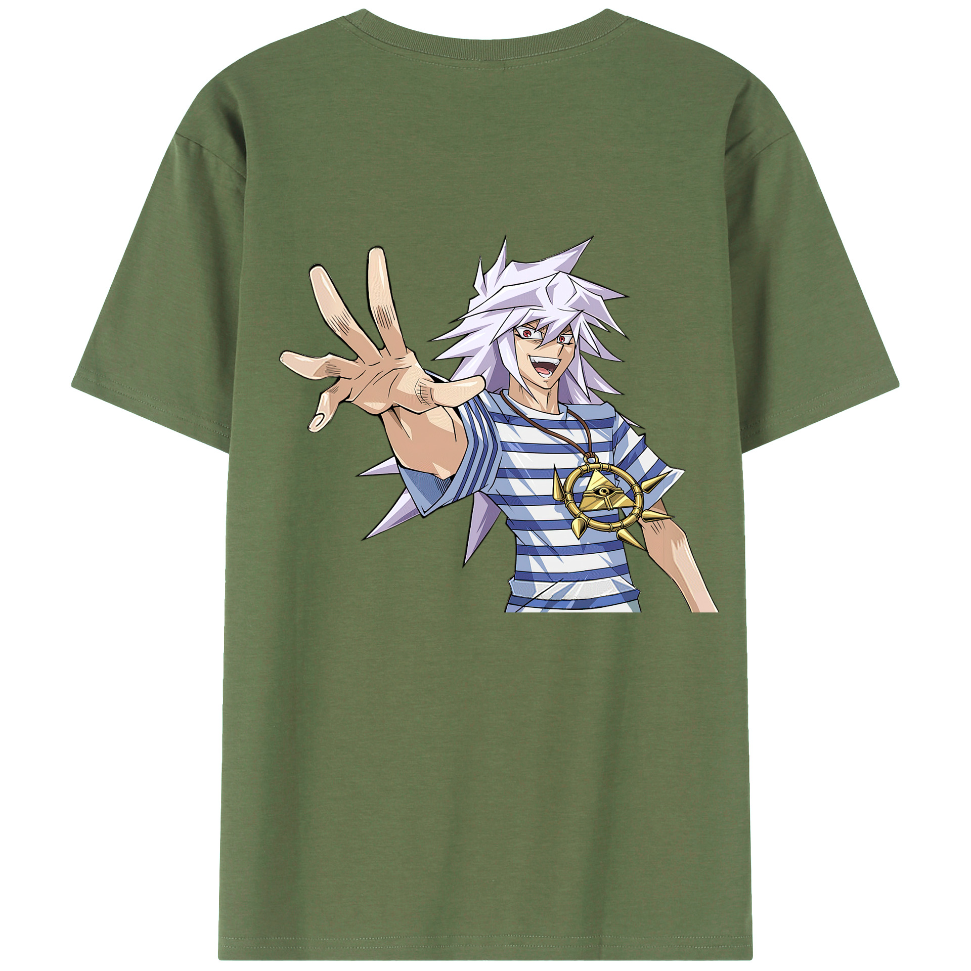 （画像用） 遊☆戯☆王 Yu-Gi-Oh! 綿100％ メンズ半袖Tシャツ（バックプリント） 通気性